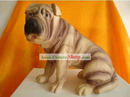 Chinese Classic Jing De Zhen Ceramic Dog Statue 1