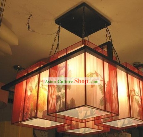 Superbe lanternes chinoises Grande pivoine plafond Parchemin