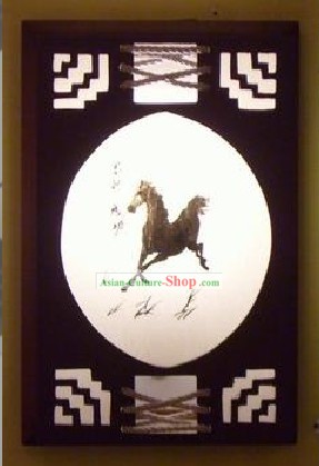 Chinese Traditional Wood and Parchment Ceiling Lantern - Horse Win Speedy Success