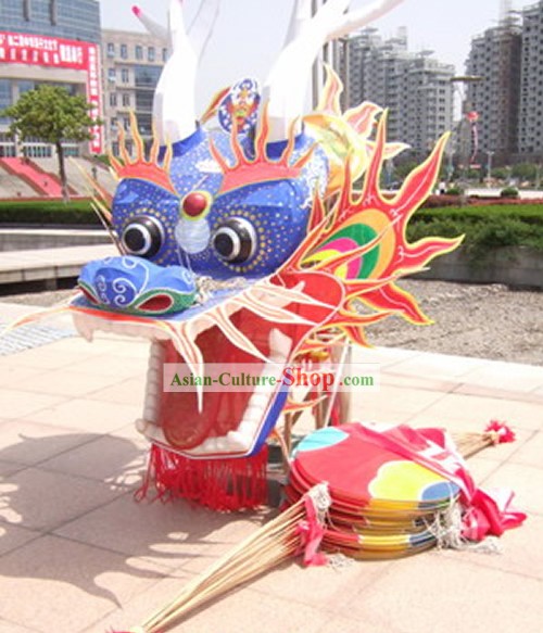 Supreme Super Large Chinese Hand Made and Painted Weifang Dragon Kite Complete Set