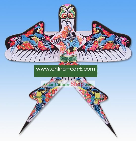 Chinese Classical Hand Painted and Made Swallow Kite - Birds Playing with Plum