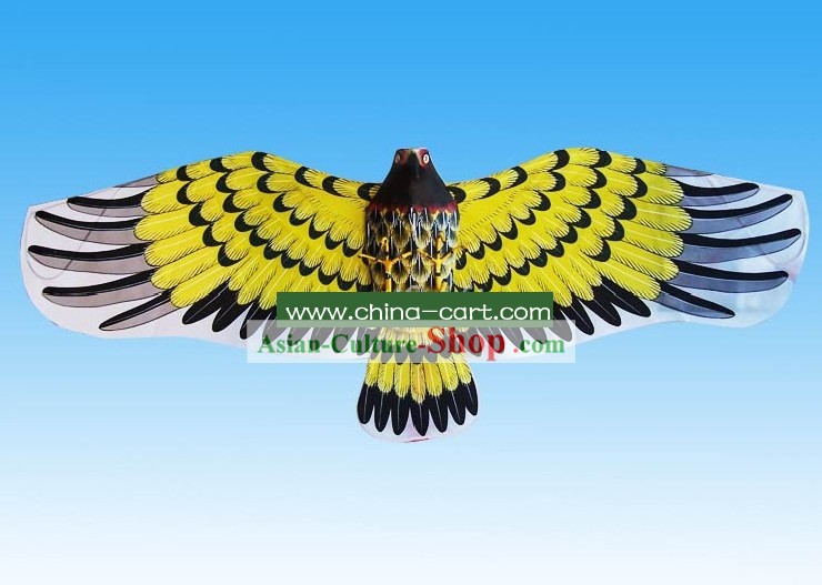 Mano china Weifang tradicional hecha Kite - Yellow Eagle