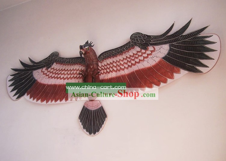 Super Large Chinese Traditional Weifang Hand Painted and Made Kite - Eagle Owl