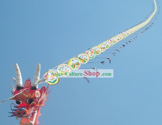 3937 Inches Supreme Super Large Chinese Hand Made and Painted Weifang Dragon Kite