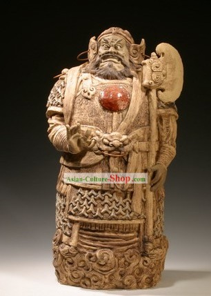 Chinese Classic Shiwan Ceramics Statue Arts Collection - Door God