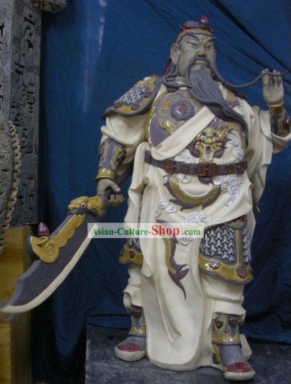 Chinese Classic Shiwan Ceramics Statue Arts Collection - Guan Yu