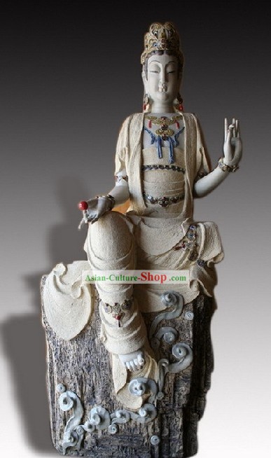 Chinois classique Shiwan Statue Collection des Arts Céramiques - Bénédiction
