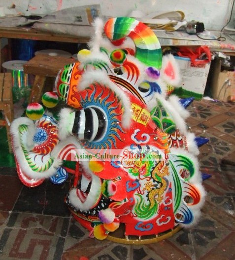 Supremo chinês Trajes Dança Tradicional Kylin Conjunto Completo com Pintura Dragons