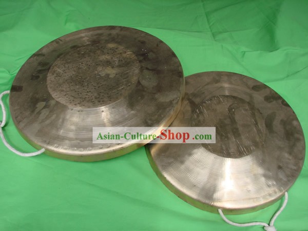 Traditional Lion and Dragon Dance Brass Gong Set