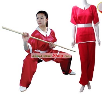 Artes Marciales Chinas Tradicionales de seda 100% Changquan uniforme Puño Largo de la Mujer