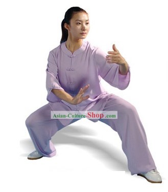 Chinese Professional Artes Marciais e Tai Chi Suit (roxo)