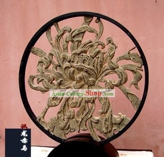 Clássica Chinesa Stone Carving Chrysanthemum