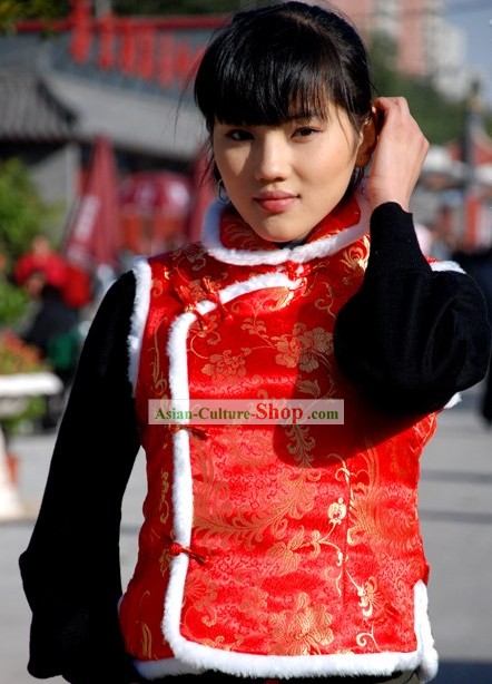 Happy Chinese New Year Lucky Red Cotton Jacket