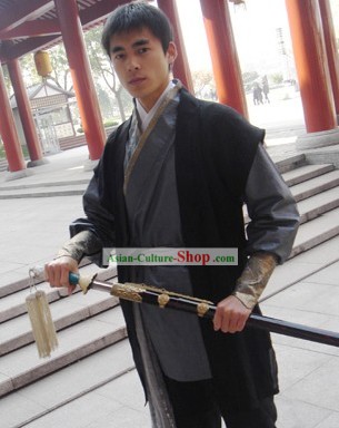 Chinese Ancient Han Dynasty Martial Arts Chivalry Costumes for Men