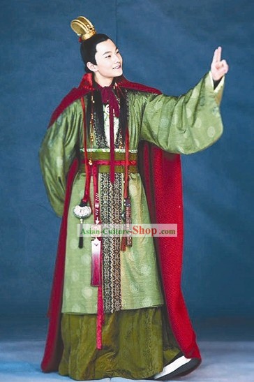 Chinese Classic Jia Baoyu Costumes and Hat