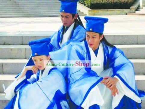 Ancient Chinese Student Costume and Hat