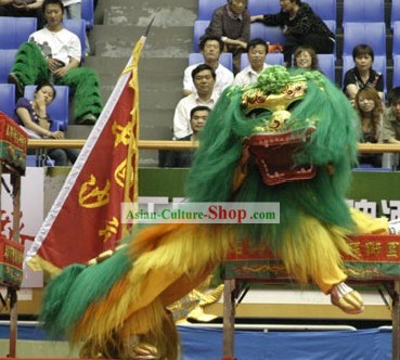 Beijing Long Yak Fur Traditional Lion Dance Costumes Complete Set