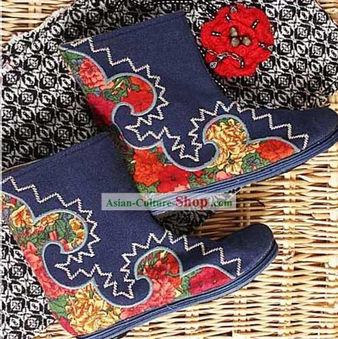 Chinese Embroidery Long Boots