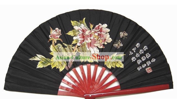 Tai Chi Kung Fu Negro Peony Fan