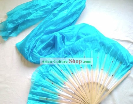Plain Color Chinese Long Silk Fan