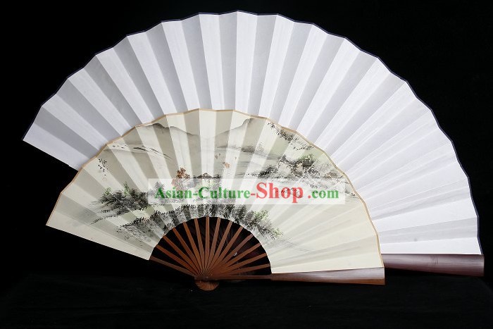 Handmade Large White Wall Fan