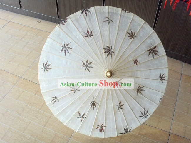 Chino tradicional hecha a mano Dance Umbrella de arce de hoja