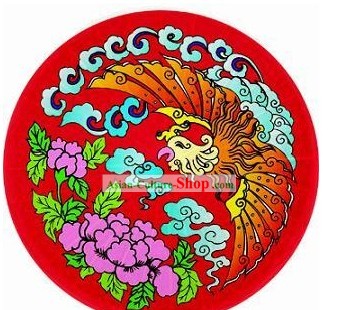 Chinese Traditional Hand Made Red Phoenix Umbrella