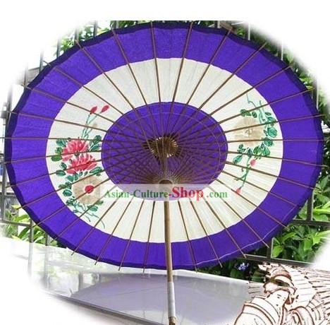 Grande main Fabriqué parapluie de papier japonais de pivoine
