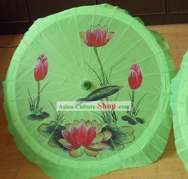 Chinese Dance Umbrella Handmade longo de seda