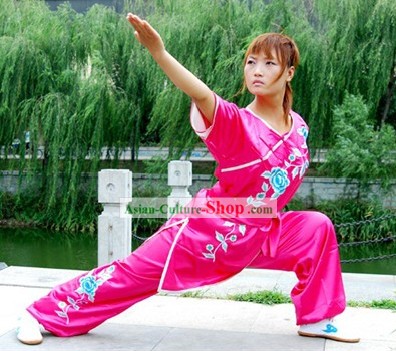 Chino tradicional de seda y algodón Kung Fu uniforme de las mujeres