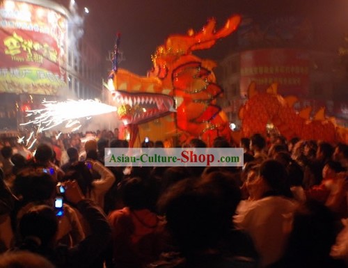 300 Feet Length Super Large Dragon Dance Costume Complete Set