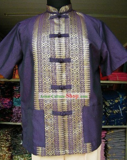 Traditionnelles thaïlandaises Set Blouse Costume complet pour les hommes