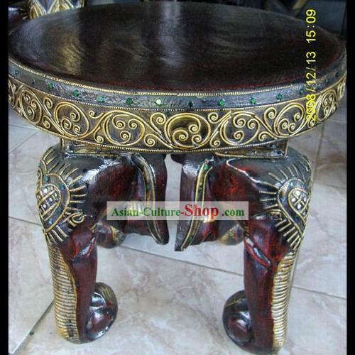 Tradicionais da Ásia Stool Hardwood tailandês