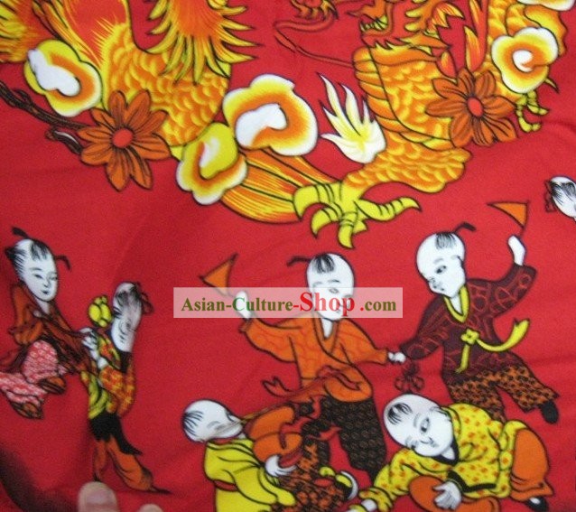 Hundreds of Children Chinese Cotton Fabric