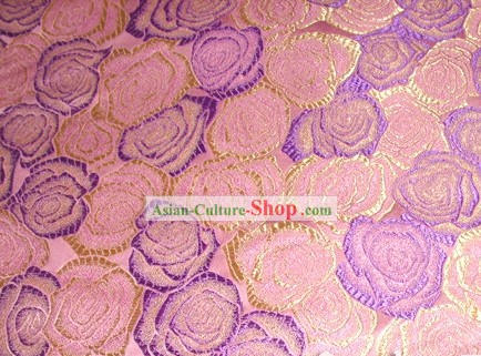 Pure Silk Rose Cheongsam Fabric