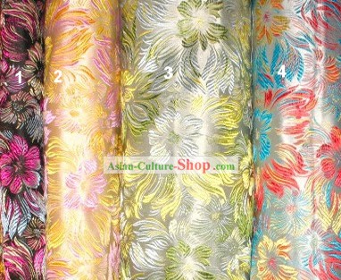 Superbe tissu de soie Fleurs