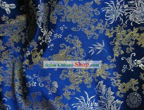 Lucky Fu Longevity Flower Silk Fabric