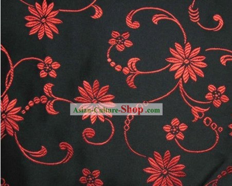 Chinese Traditional Flower Silk Fabric