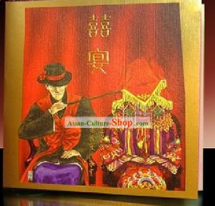 Supreme Chinese Wedding Invitation Cards 20 Pieces Set - Lift Up Your Veil