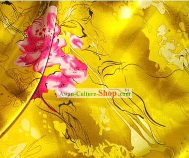 100 Percent Pure Silk Gold Fabric