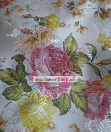 Blanche Fleur Brocade Fabric Phoenix