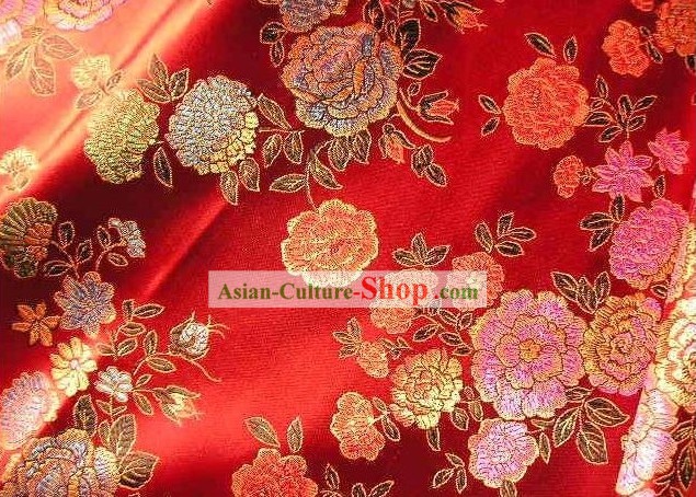 Clássico Peony Brocade Fabric