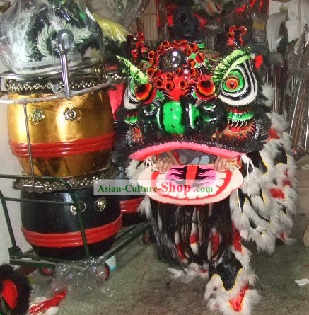 Gong Gwan Vermelho e Costumes Black Lion Conjunto Completo