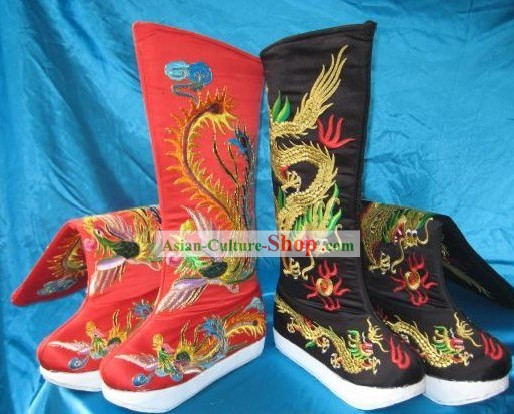 Chinese Imperatriz Phoenix Shoes Calçados e Imperador
