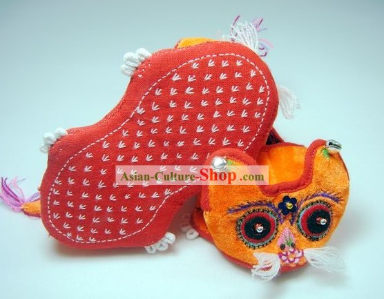 Handmade tête de tigre Chaussures Petit/Chaussures miniature pour bébé