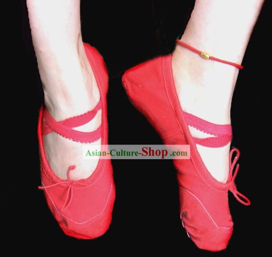 Traditional Red Ballet Shoes