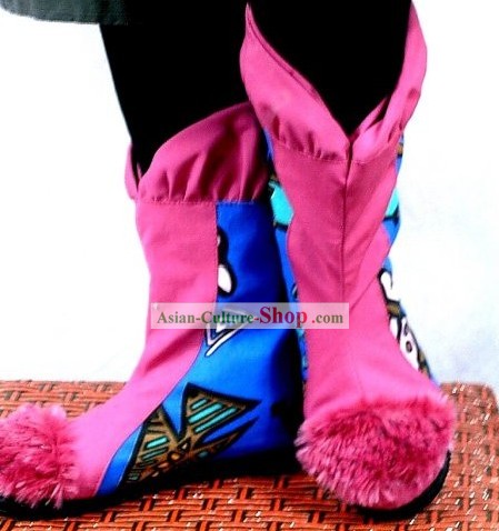 Bottes chinoise tissu brodé