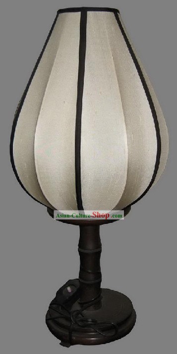 Electrified White Chinese Lanterns/Tulip Desk Palace Lantern