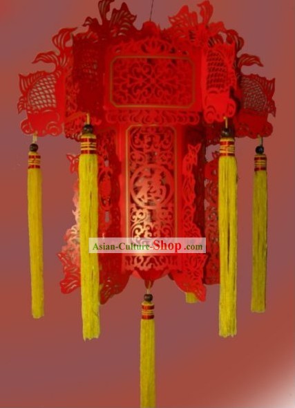Chinese Papercut Red Lanterns Paper