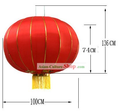 59 Inch Large Traditional Red Lanterns/Large Outdoor Lantern